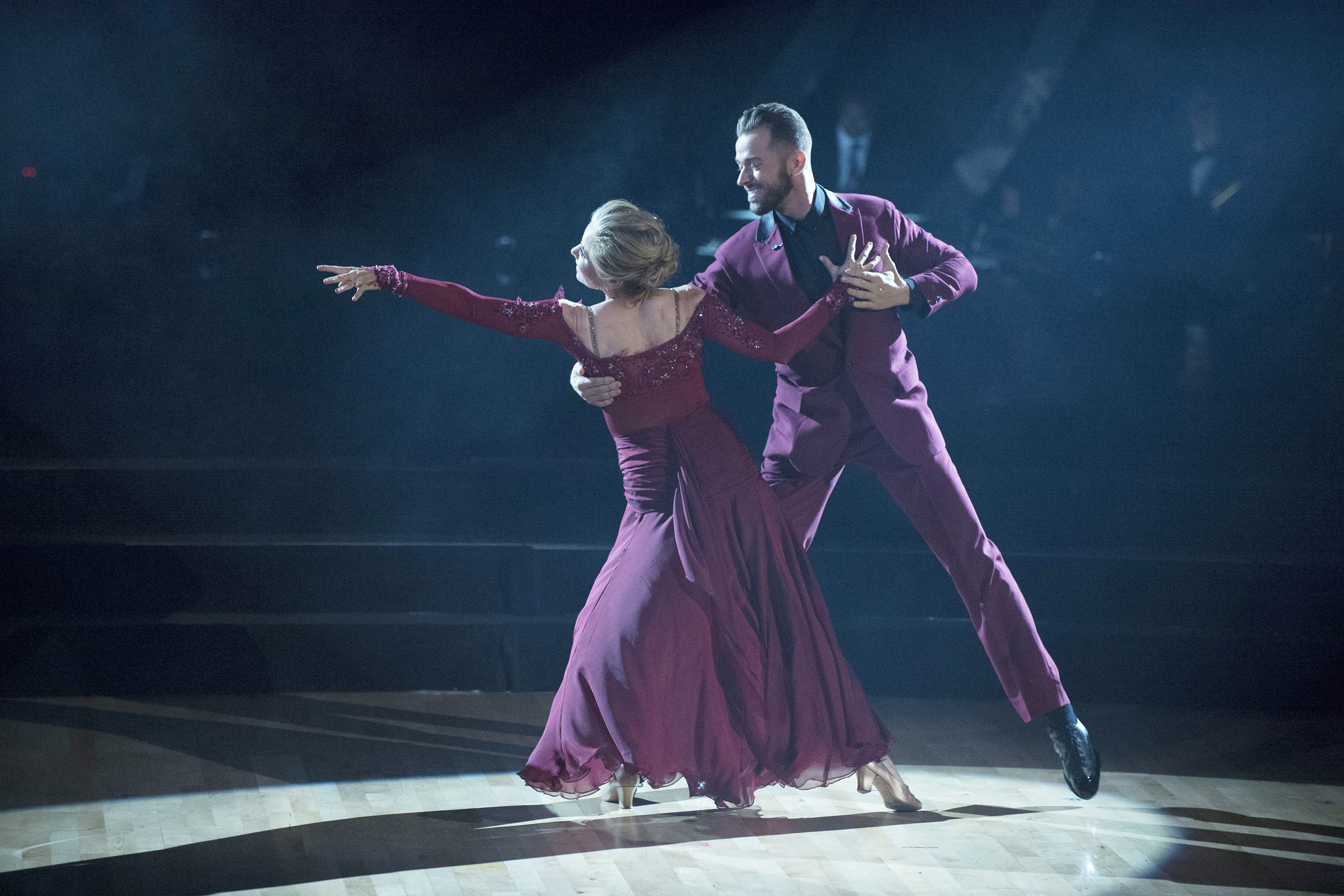 Maureen McCormick and Artem Chigvintsev appear on "Dancing with the Stars" on September 12, 2016 | Source: Getty Images