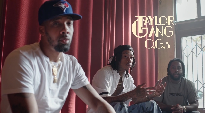 Wiz Khalifa and members of Taylor Gang prepare to face the Shatto Senior All Stars during the Taylor Gang Invitational Bowling Tournament in a video dated February 24, 2021. | Source: YouTube/Wiz Khalifa