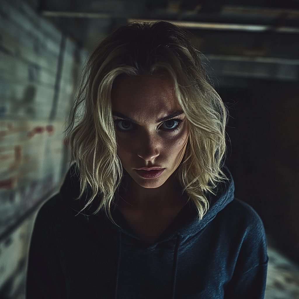 An angry woman in a basement | Source: Midjourney