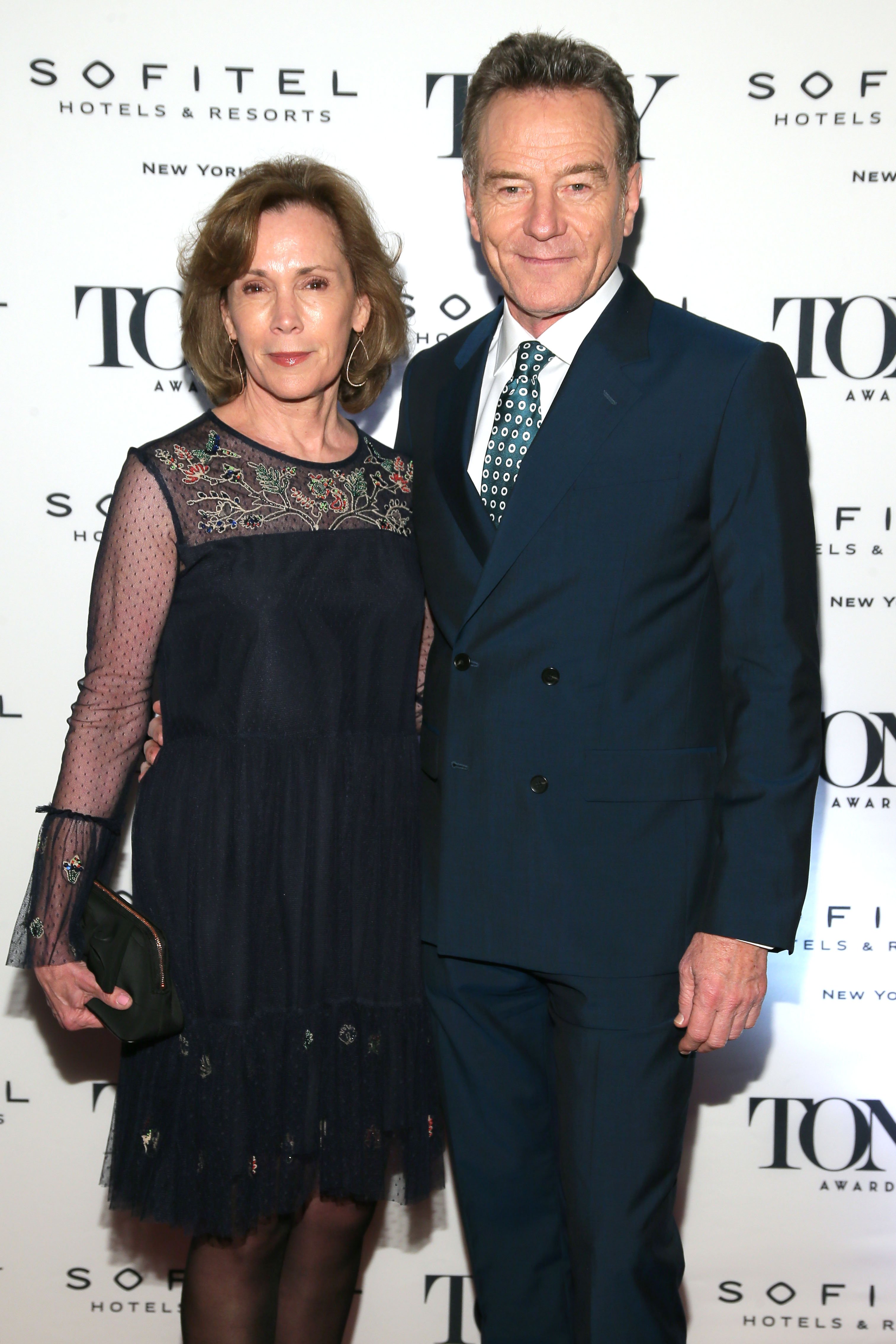 Robin Dearden and Bryan Cranston attend the Tony Honors Cocktail Party Presenting The 2019 Tony Honors For Excellence In The Theater And Honoring The 2019 Special Award Recipients at Sofitel Hotel on June 03, 2019 in New York City | Source: Getty Images