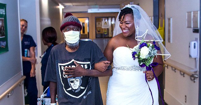 A critically ill man walks his daughter down the aisle in the hospital. | Source: facebook.com/lovewhatreallymatters