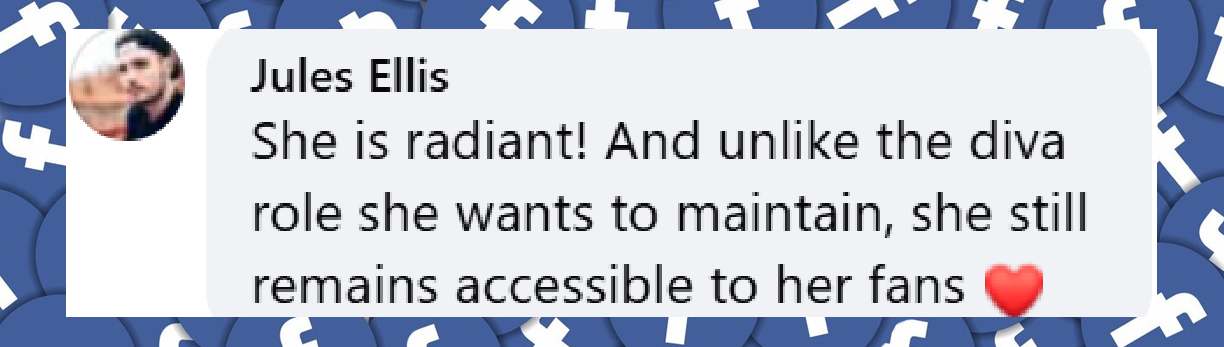 A netizen's comment on Mariah Carey's appearance in London in August 2025 | Source: Facebook/Purepeople.com