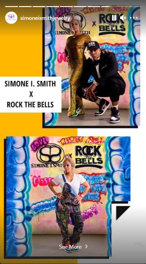 A picture of LL Cool J and his wife, Simone Smith during a photoshoot for Smith X Rock The Bells' newest collection | Photo: Instagram.com/simoneismithjewelry