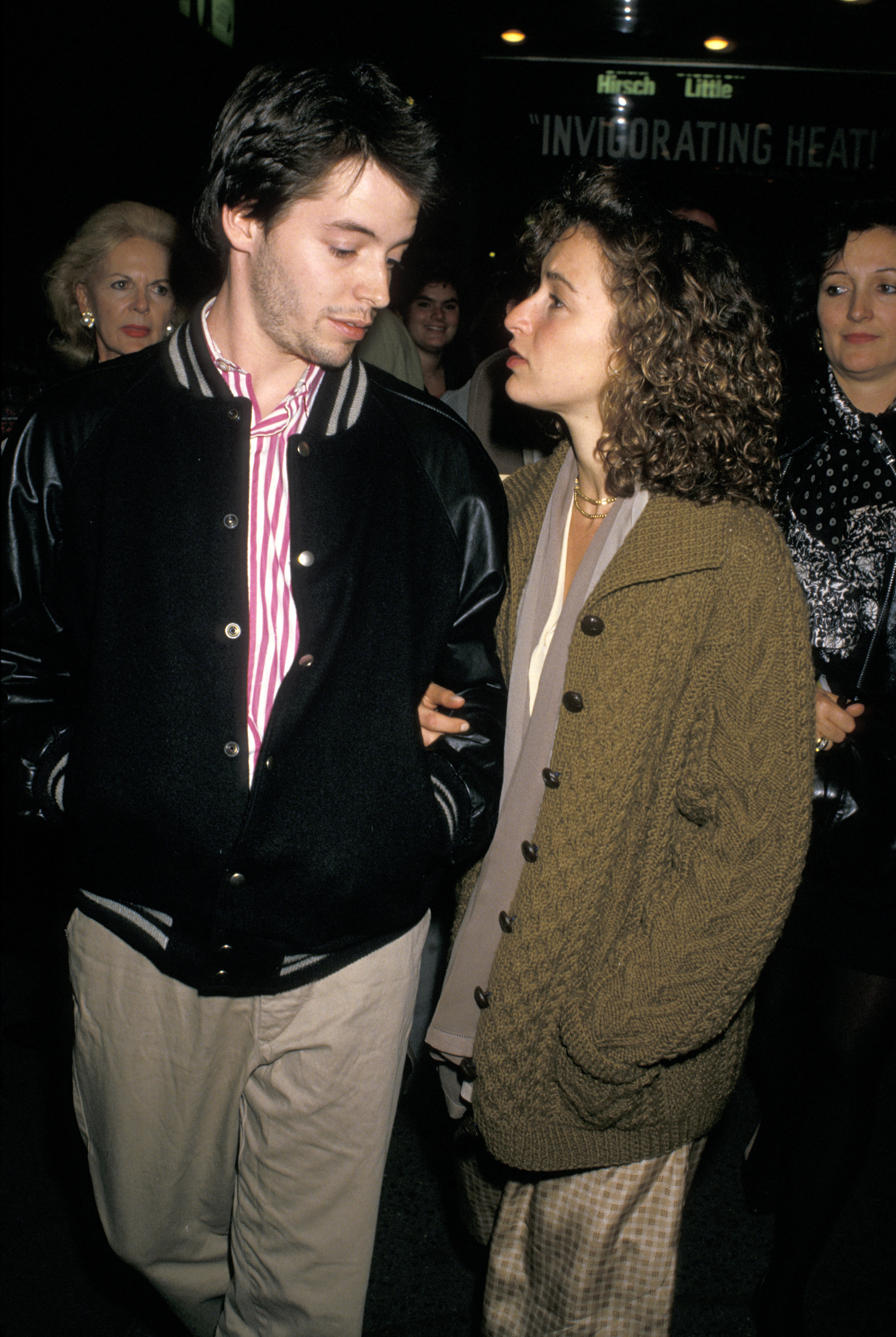 Matthew Broderick and Jennifer Grey during "Burn This" premiere at Plymouth Theatre in New York on November 3, 1987. | Source: Getty Images