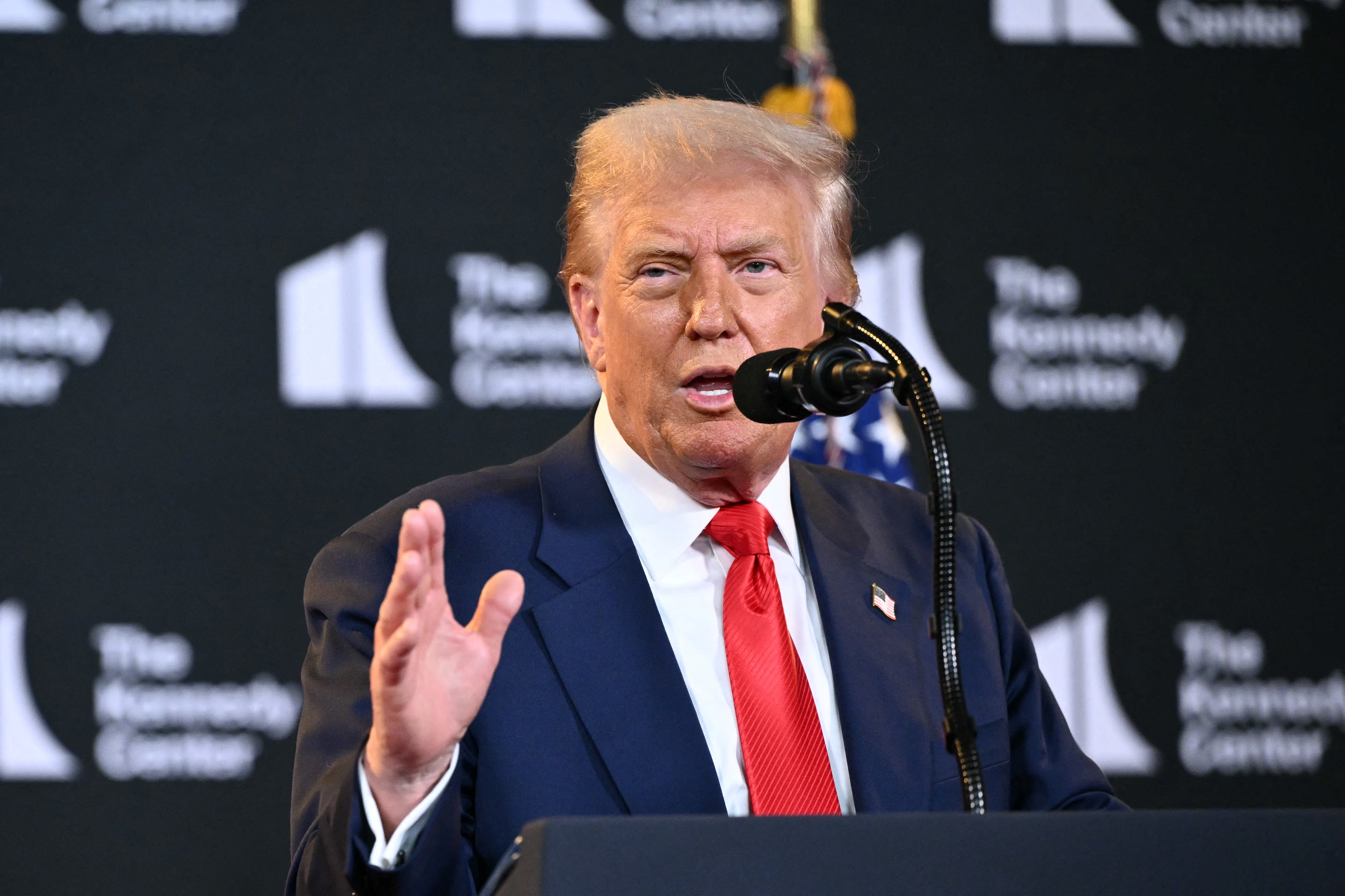 Donald Trump speaking during an event at the Kennedy Center on August 13, 2025 in Washington, DC | Source: Getty Images