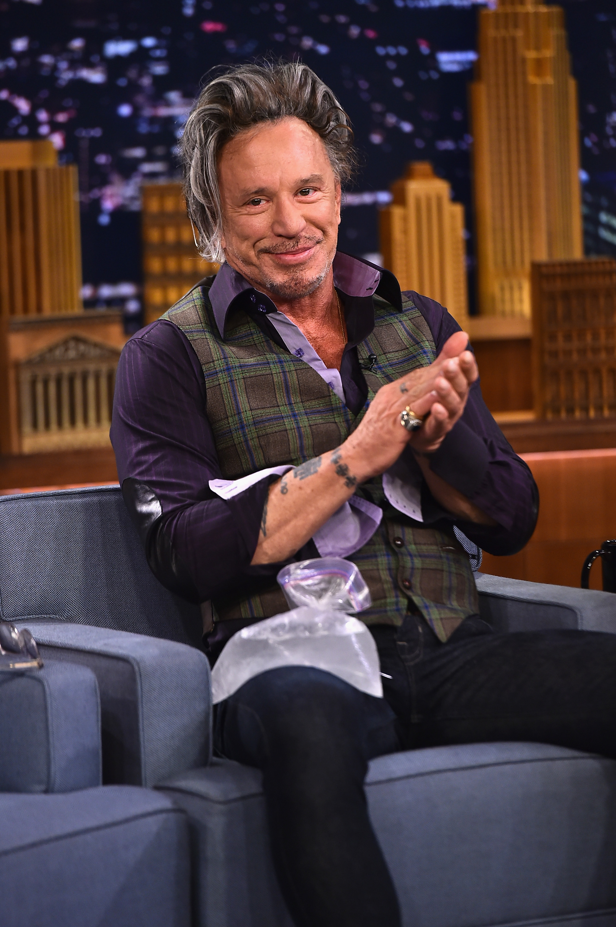 Mickey Rourke visits "The Tonight Show starring Jimmy Fallon" at Rockefeller Center on August 12, 2014, in New York City | Source: Getty Images