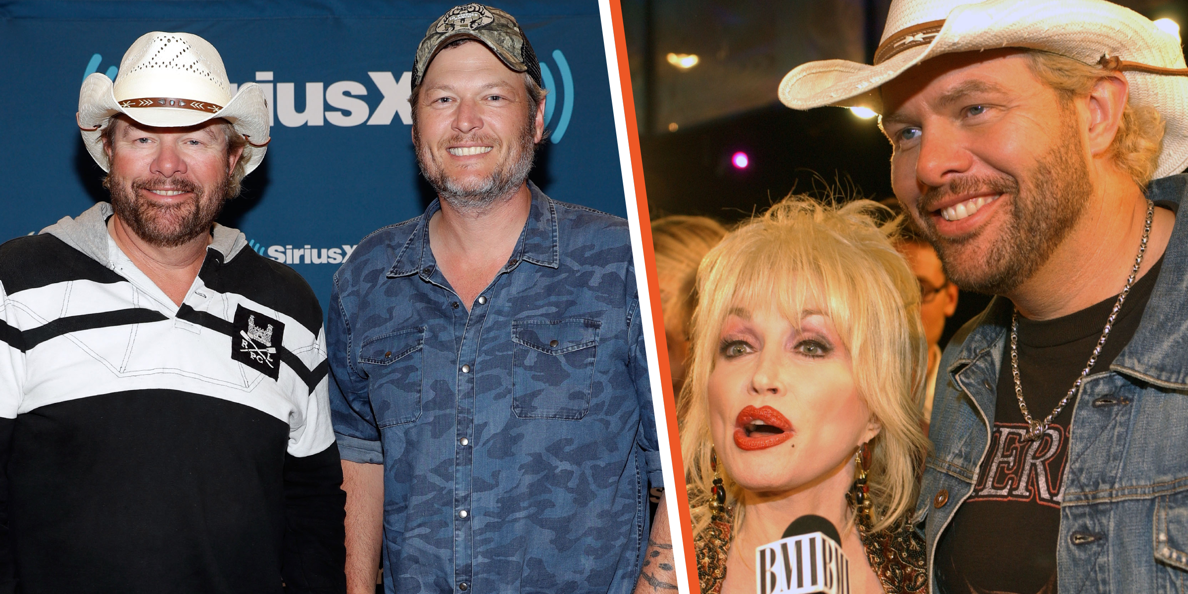 Toby Keith and Blake Shelton | Toby Keith and Dolly Parton | Source: Getty Images