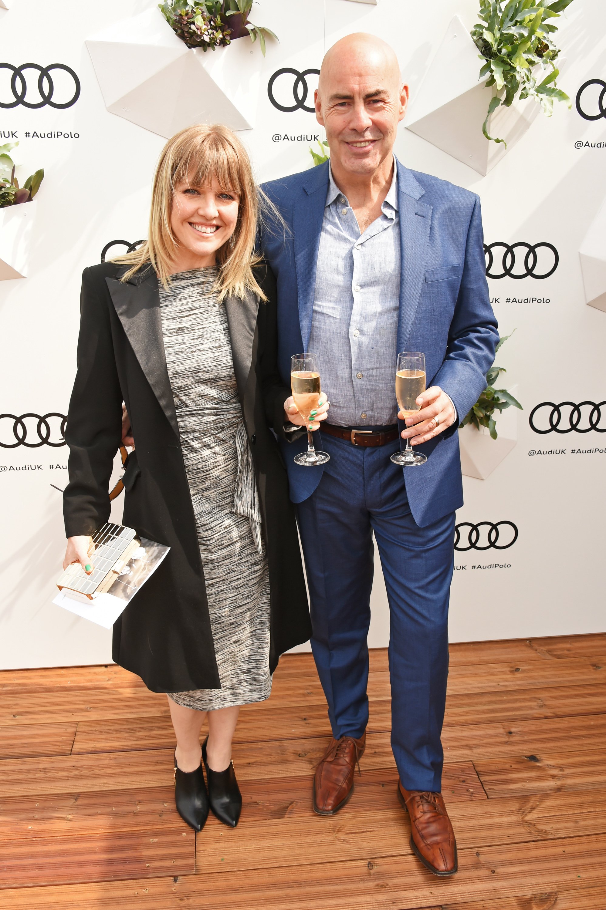 Ashley Jensen and Terence Beesley attend the Audi Polo Challenge at Coworth Park, 2017, Ascot, United Kingdom. | Photo: Getty Images