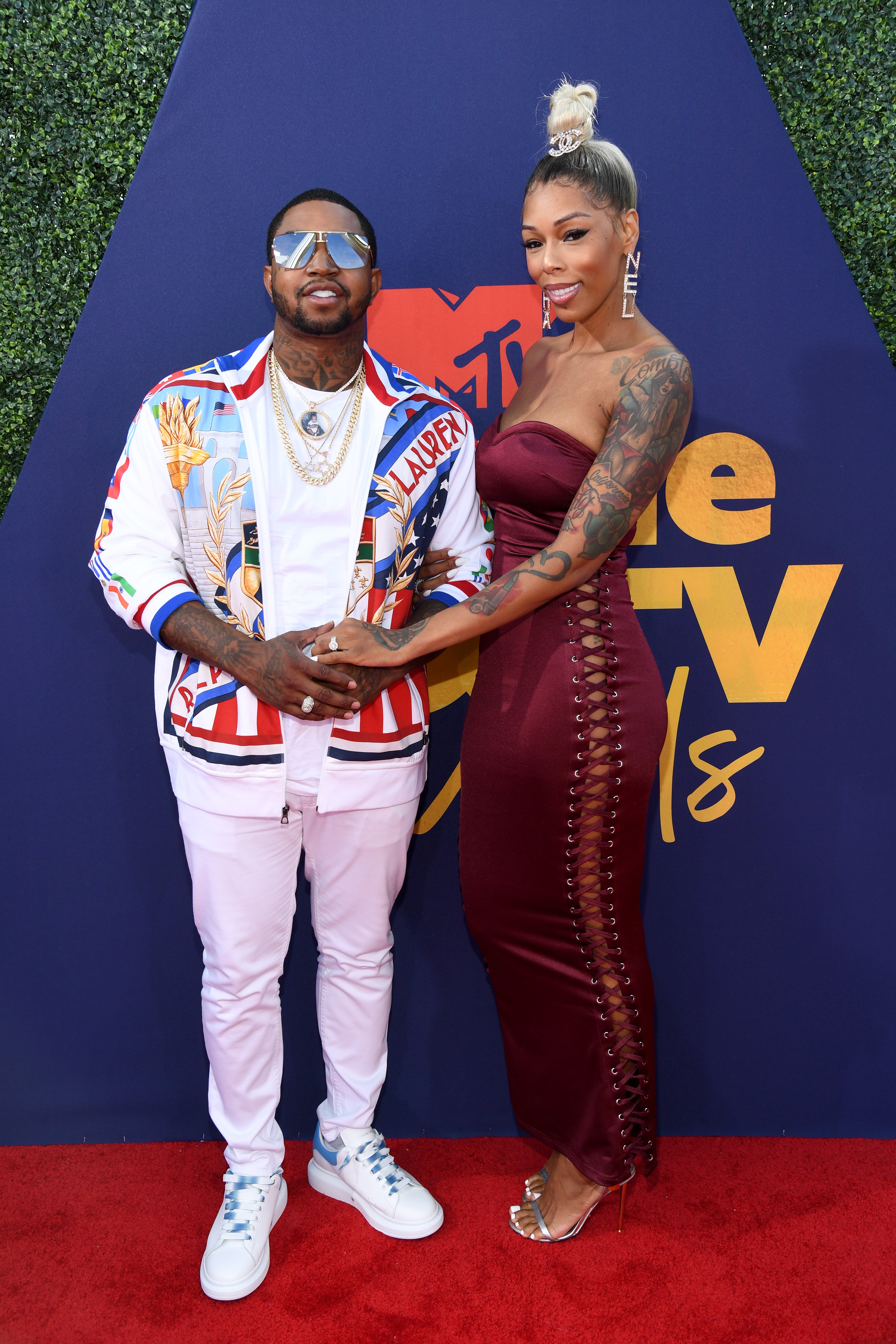 Lil Scrappy and Bambi Benson at the 2019 MTV Movie and TV Awards in Santa Monica, California.