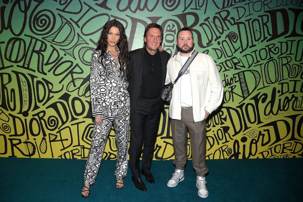 Bella Hadid, Pietro Beccari, and Kim Johnes attend the Dior Men's Fall Runway After Party in Miami, Florida in December 2019 | Photo: Getty Images 