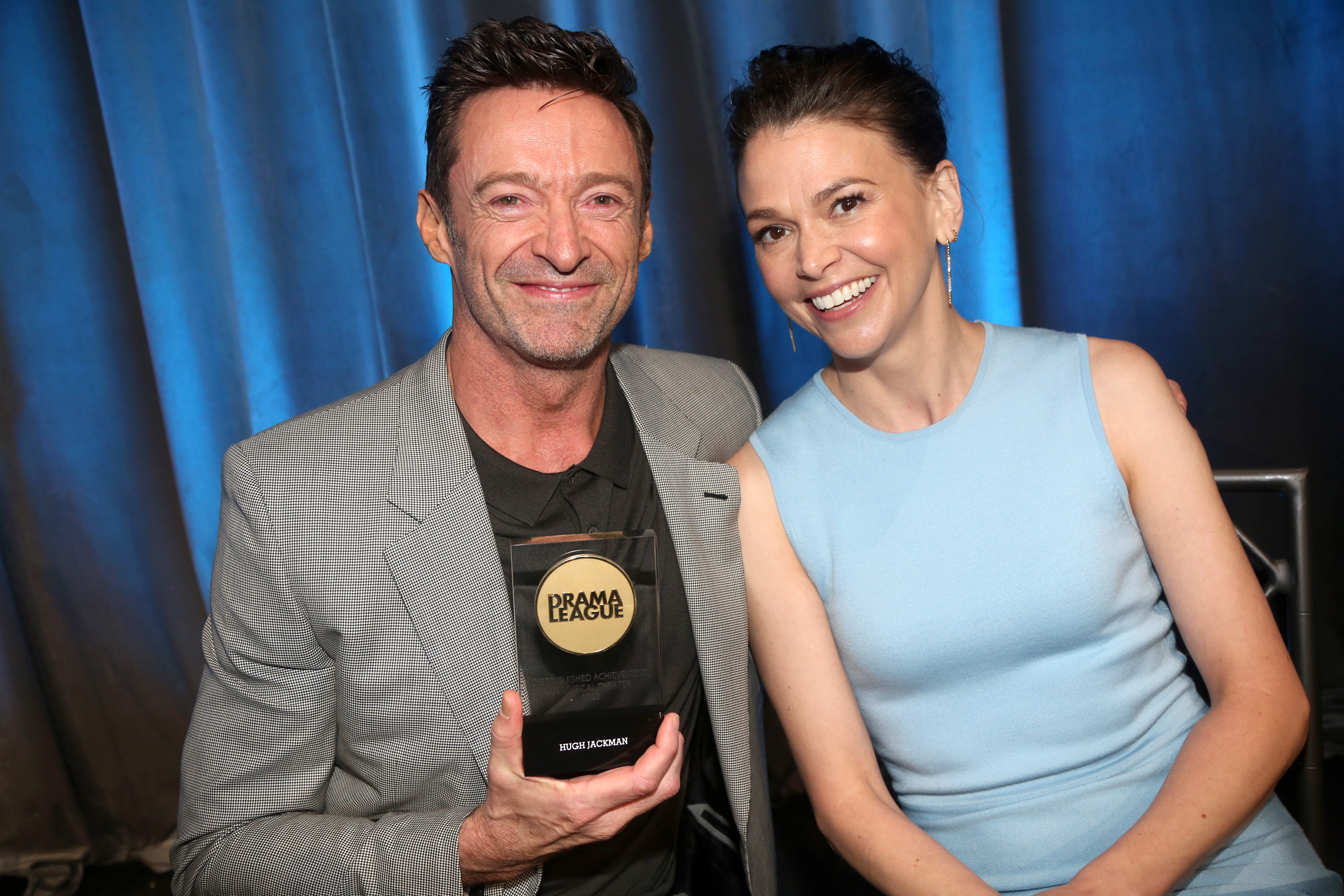 Hugh Jackman and Sutton Foster pose at the 88th Annual Drama League Awards at The Ziegfeld Ballroom in New York City on May 20, 2022. | Source: Getty Images