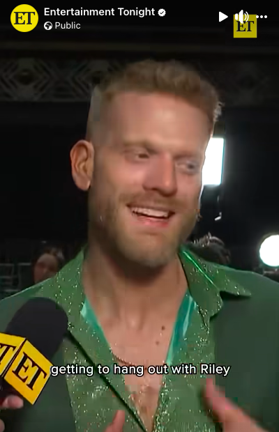 Scott Hoying sharing how close he and Rylee Arnold had become during their time on "DWTS," posted on October 22, 2025. | Source: Facebook/Entertainment Tonight