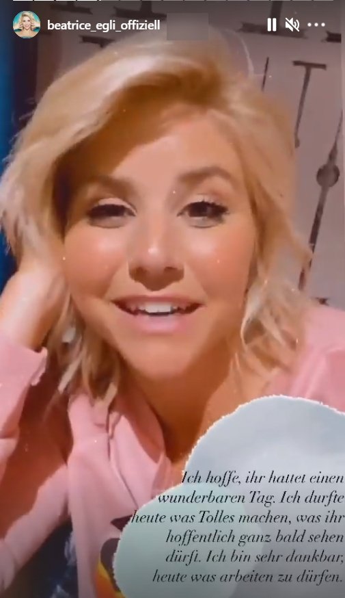 Screenshot der Instagram-Story von Beatrice Egli | Quelle: Instagram/beatrice_egli_offiziell