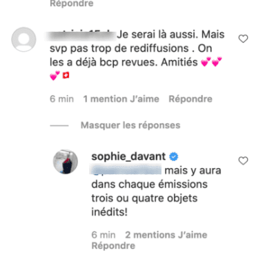 La réponse de Sophie Davant pour rassurer une internaute. | Photo : Getty Images
