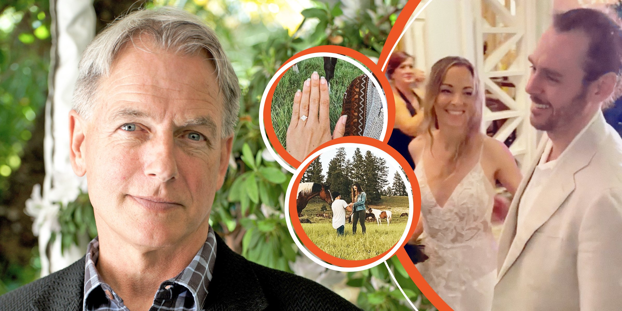 Mark Harmon | Courtney Prather and Sean Harmon | Courtney Harmon's new ring | Sean Harmon and Courtney Prather | Source: Getty Images | www.instagram.com/courtneyprather/ | www.instagram.com/seanharmon99/