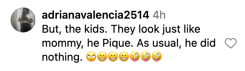 Screenshot of fans' comments on Shakira's Instagram post. | Source: Instagram/Shakira