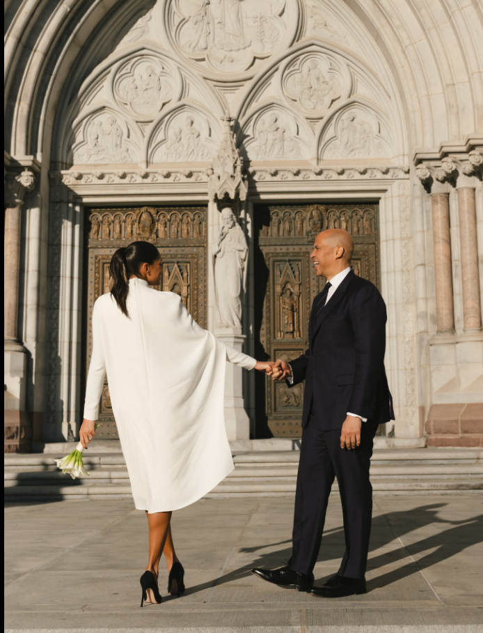 Cory Booker and Alexis Lewis on their wedding day, as seen from a post dated November 30, 2025. | Source: Facebook/CoryBooker