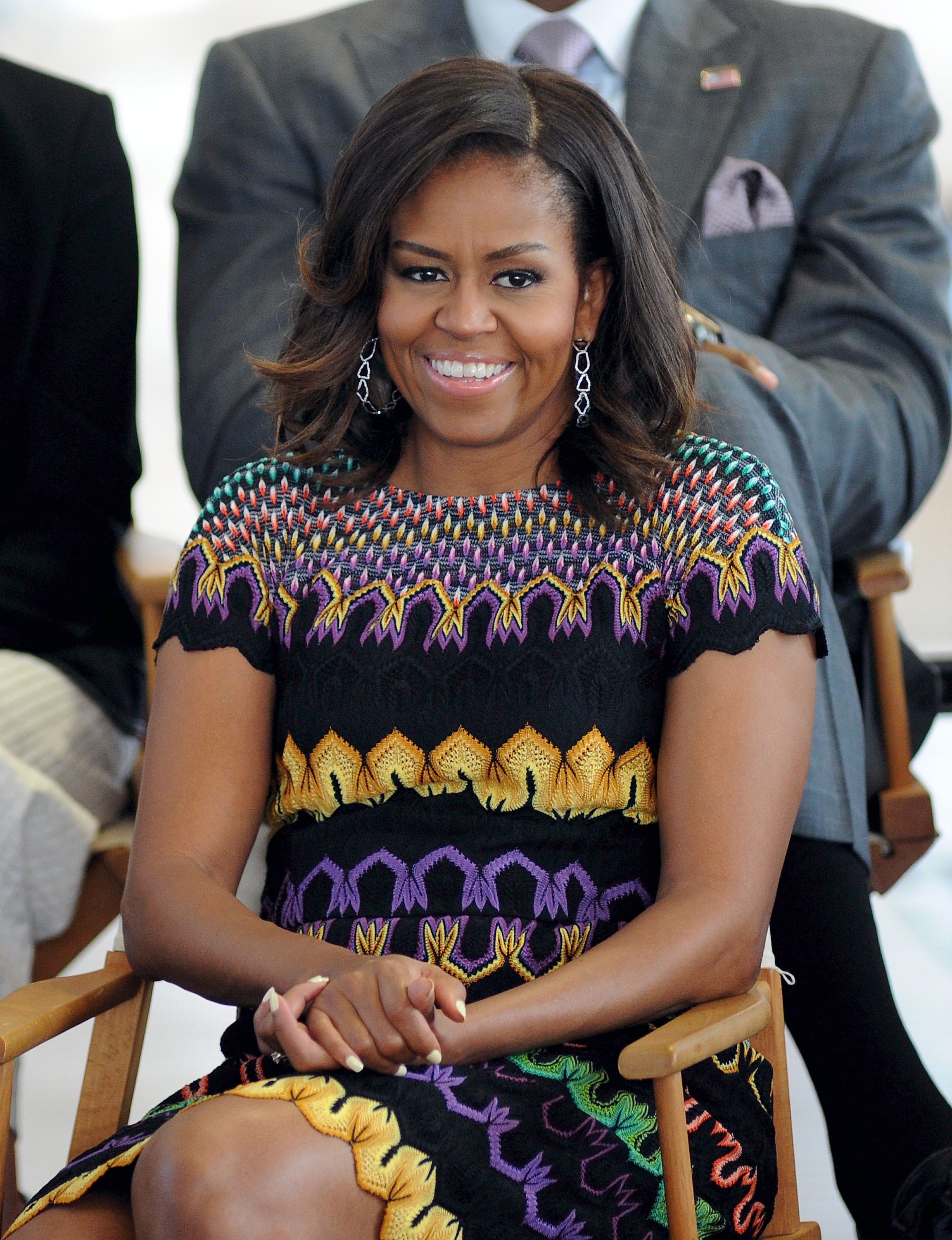 Michelle Obama during question time with 60 American college students at the United States Pavilion at the Milan Expo 2015 on June 18, 2015. | Photo: Getty Images