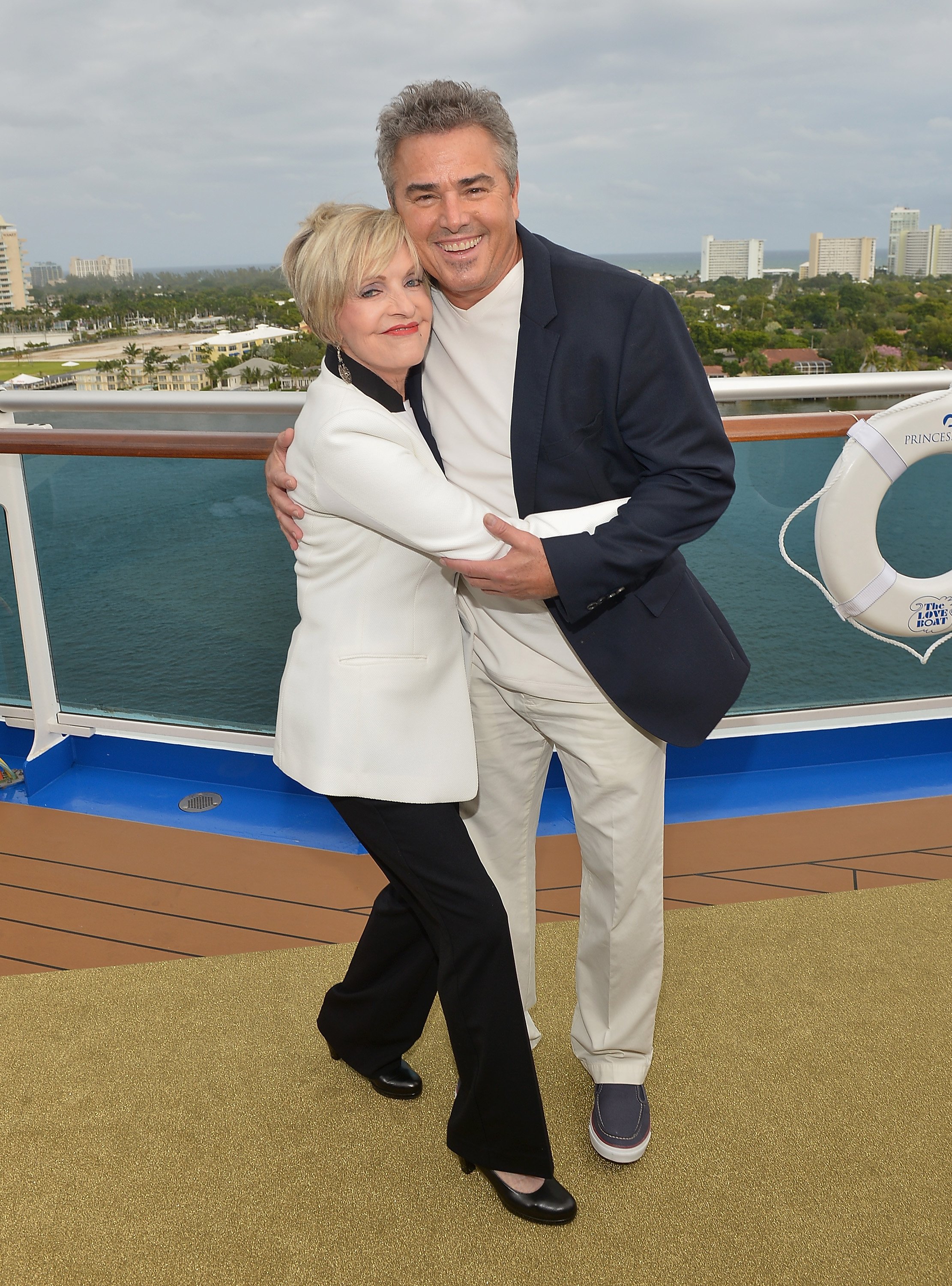 Florence Henderson and Christopher Knight at the Love Boat Cast Christening Of Regal Princess Cruise Ship, 2014, Fort Lauderdale, Florida. | Photo: Getty Images