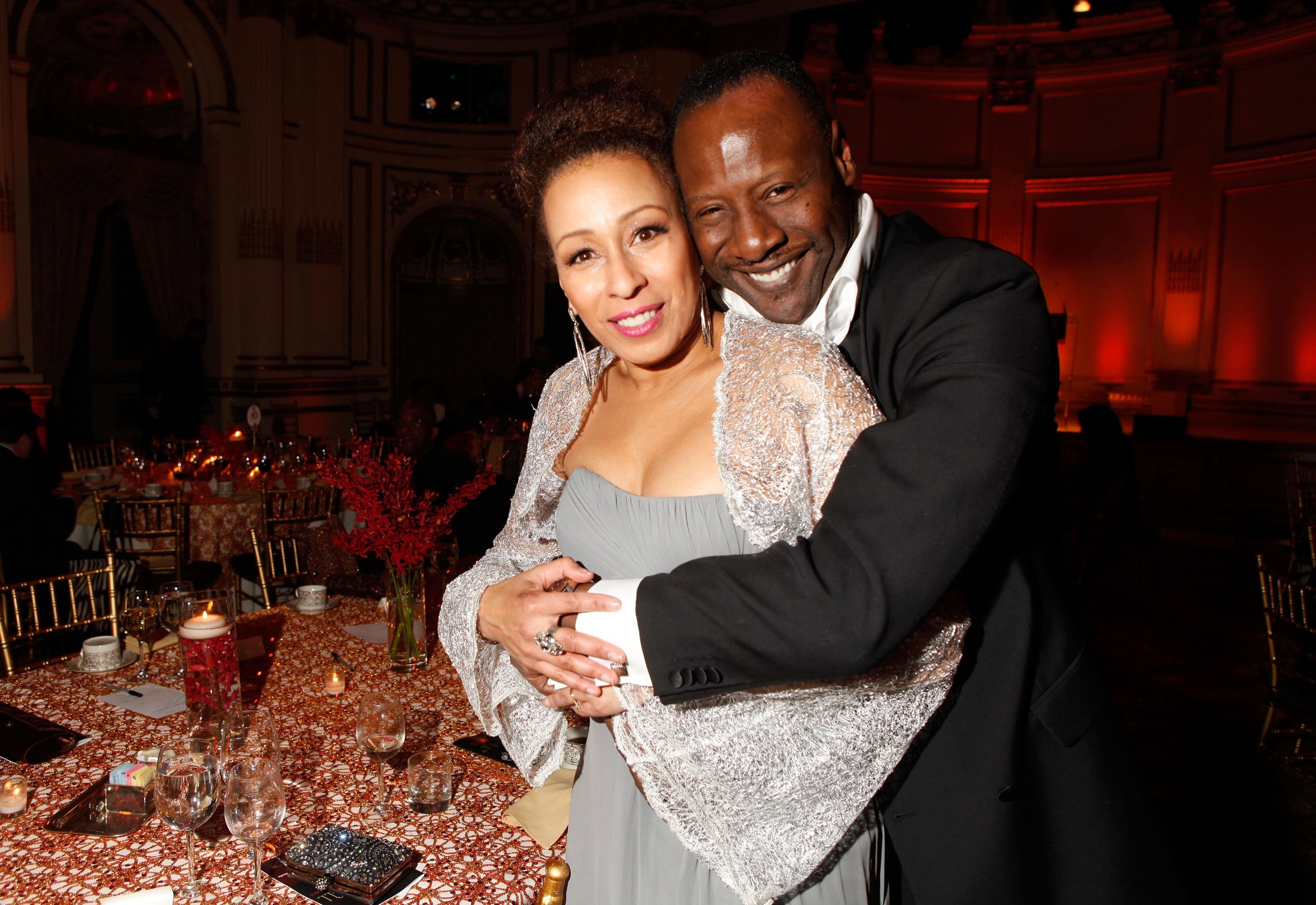 Tamara Tunie and Gregory Generet at the Torch Ball hosted by Evidence, A Dance Company. | Source: Getty Images