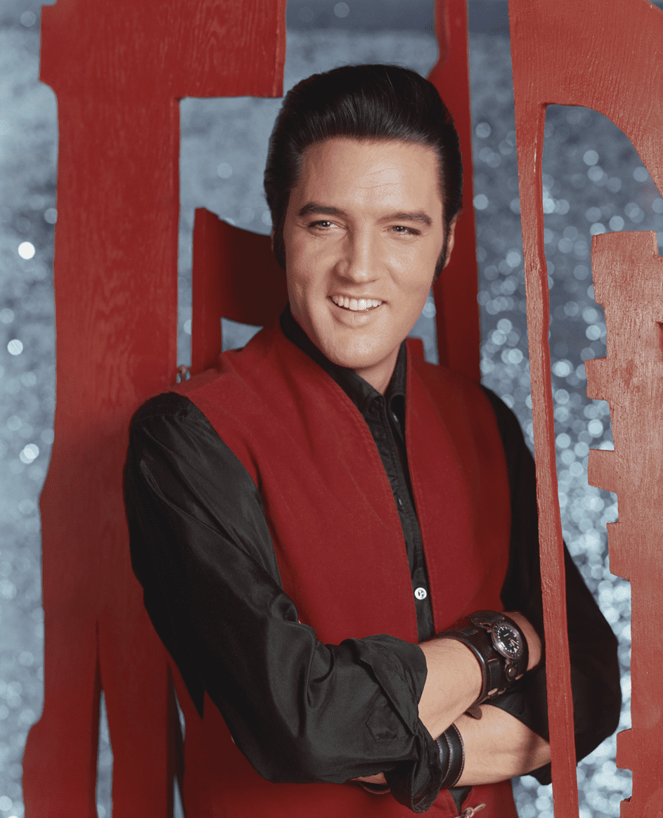 Elvis Presley beim Elvis comeback TV Special am 27.06.68 in Kalifornien. | Quelle: Getty Images