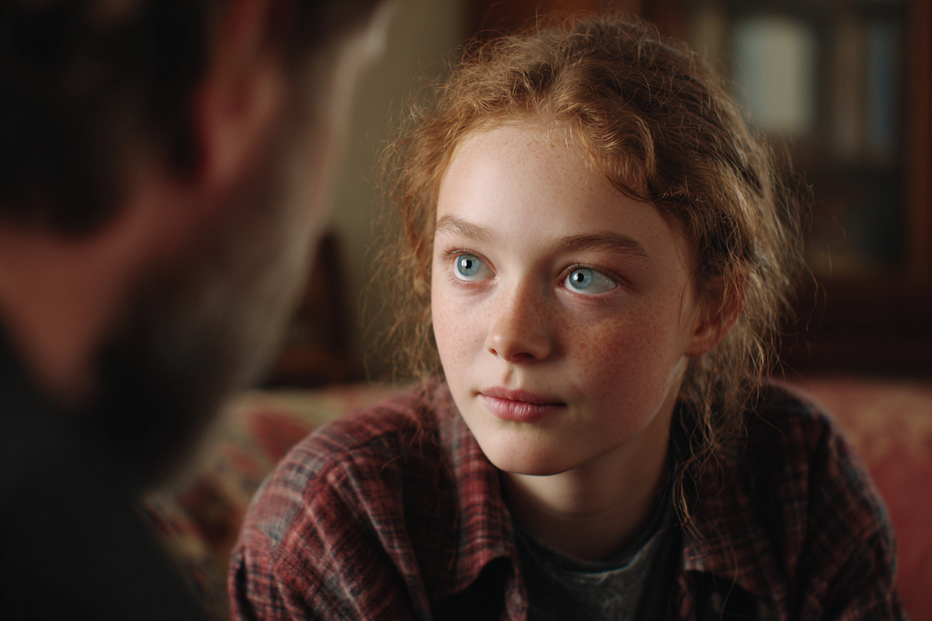 A girl looking at a man | Source: Midjourney