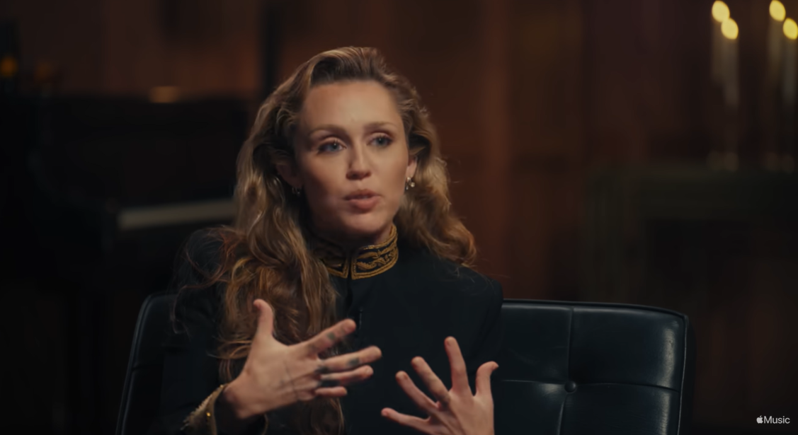 Miley Cyrus reflects on the deeply personal nature of her voice and why she kept her condition private for so long | Source: YouTube/AppleMusic