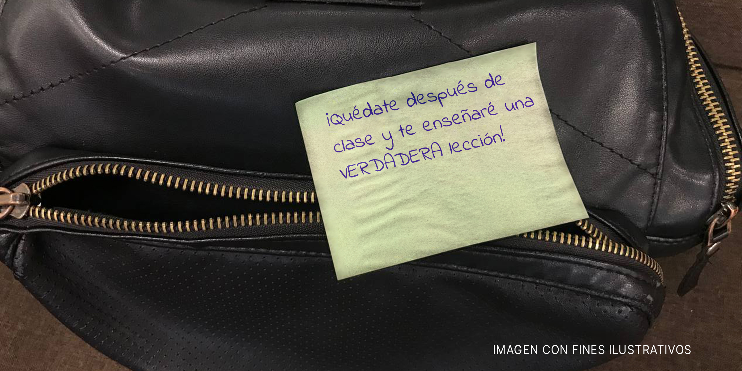 Nota sobre un bolso. | Foto: AmoMama