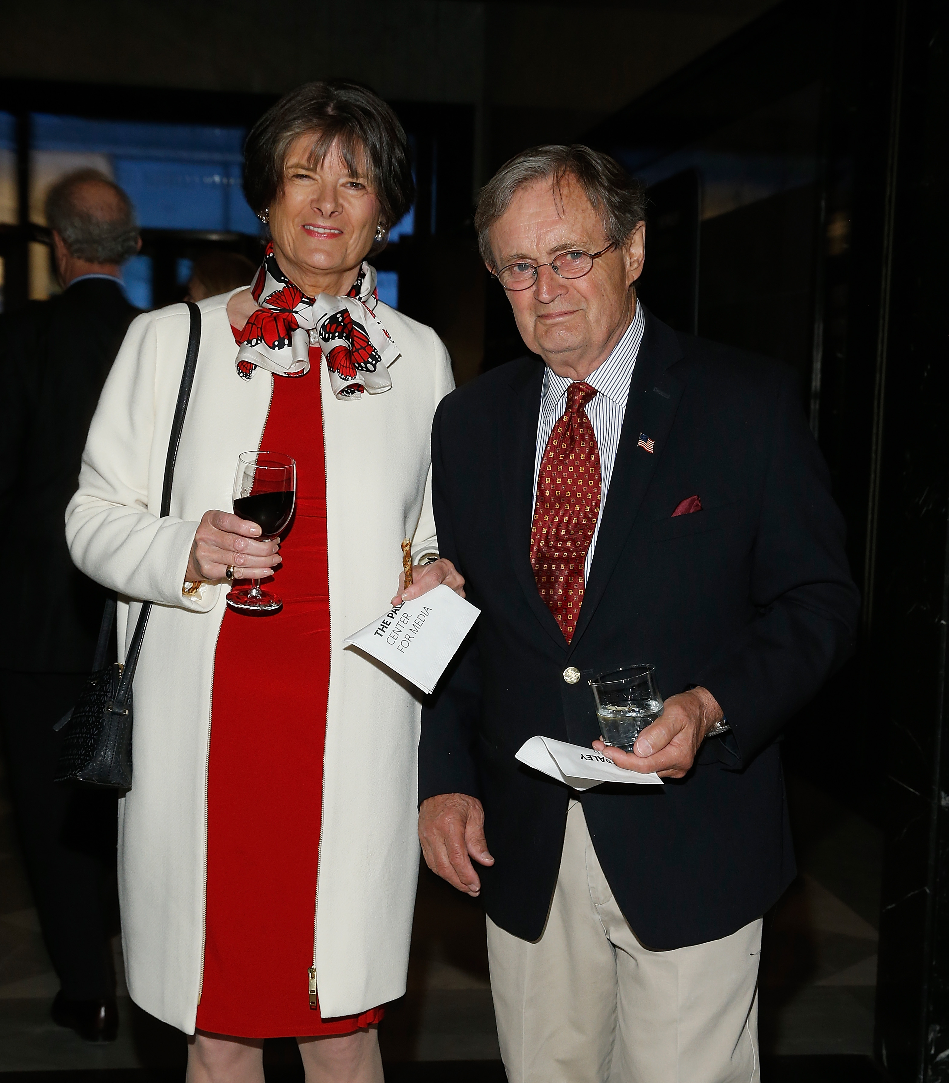 Katherine Carpenter and David McCallum at the Tony Bennett: Celebrating 90 Years Of Artistry, Original Artwork & Classic TV Performances VIP Opening Reception in New York City on May 3, 2017 | Source: Getty Images