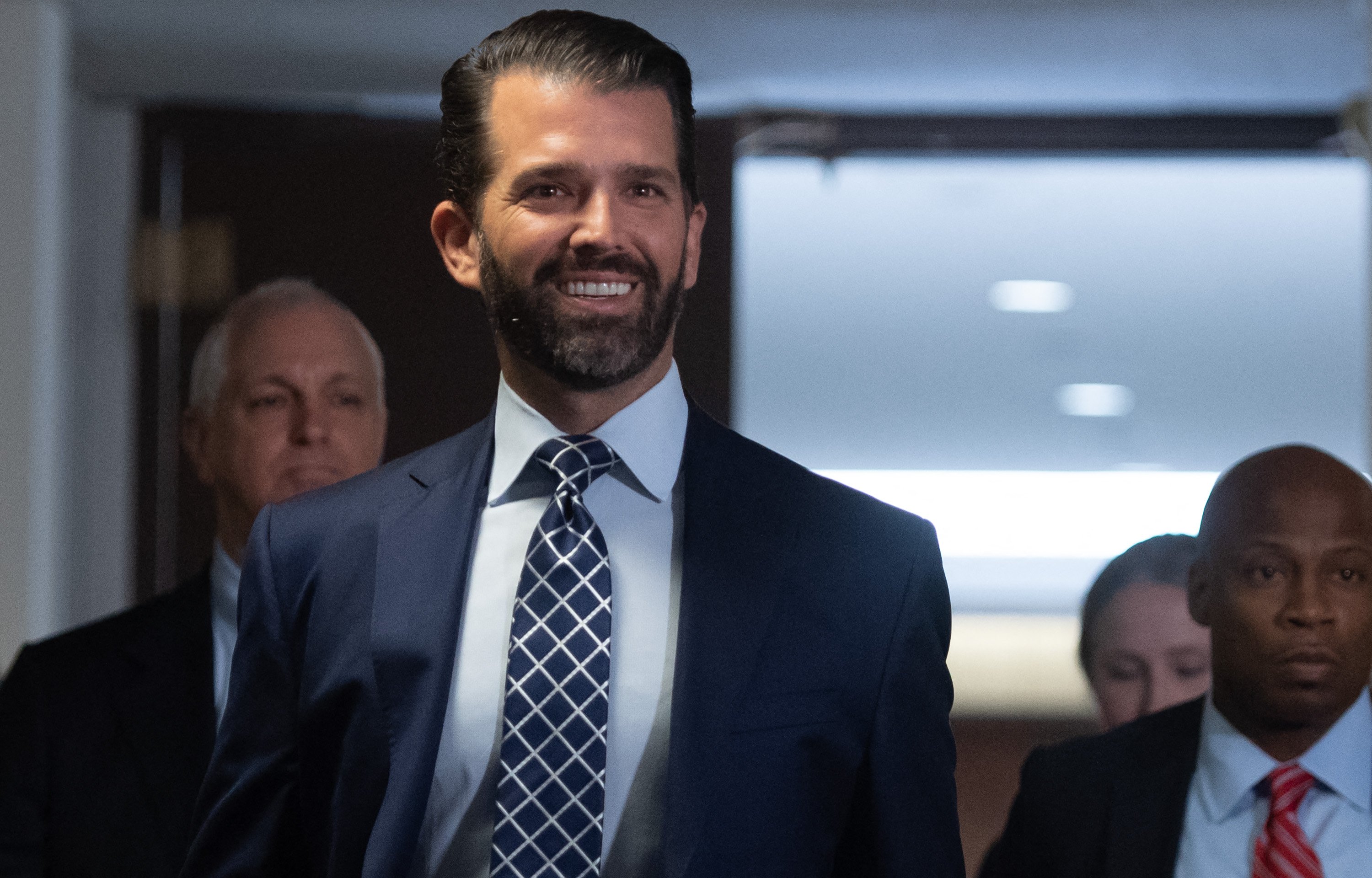 Donald Trump, Jr., arrives to testify before the US Senate Select Committee on Intelligence on Capitol Hill in Washington, DC, June 12, 2019. | Source: Getty Images