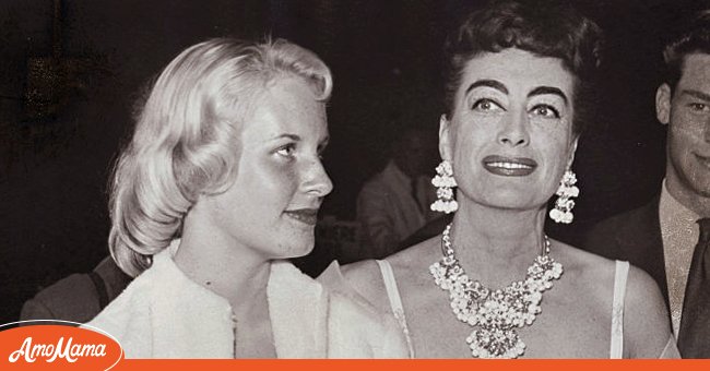 Joan Crawford y Christina en el estreno de 'About Mrs. Leslie'. | Foto: Getty Images