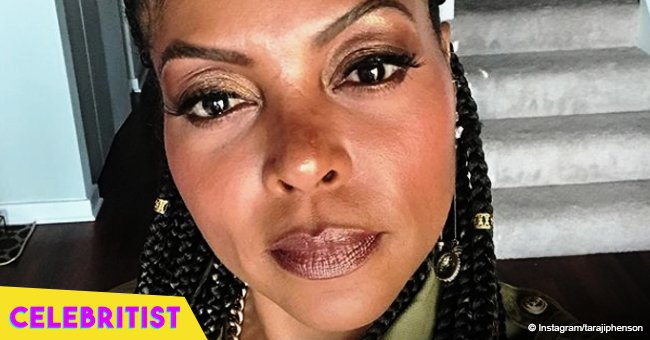 Taraji P Henson flashes toned legs in a slit skirt while arriving at 'Good Morning America' 