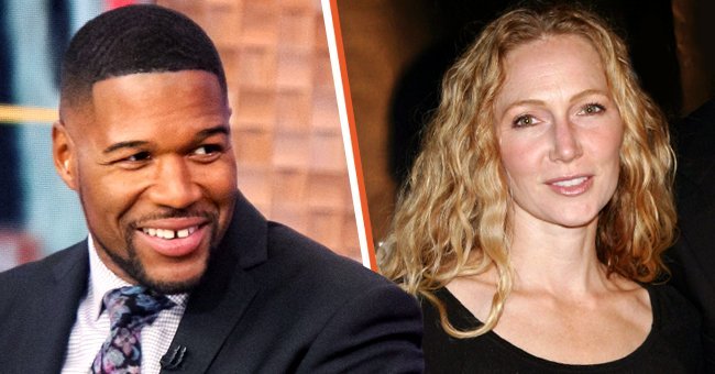 Michael Strahan on "Good Morning America" in 2019 [Left] Jean Muggli taken at the Esquire Apartment Launch Party 2003 [Right] |  Photo: Getty Images