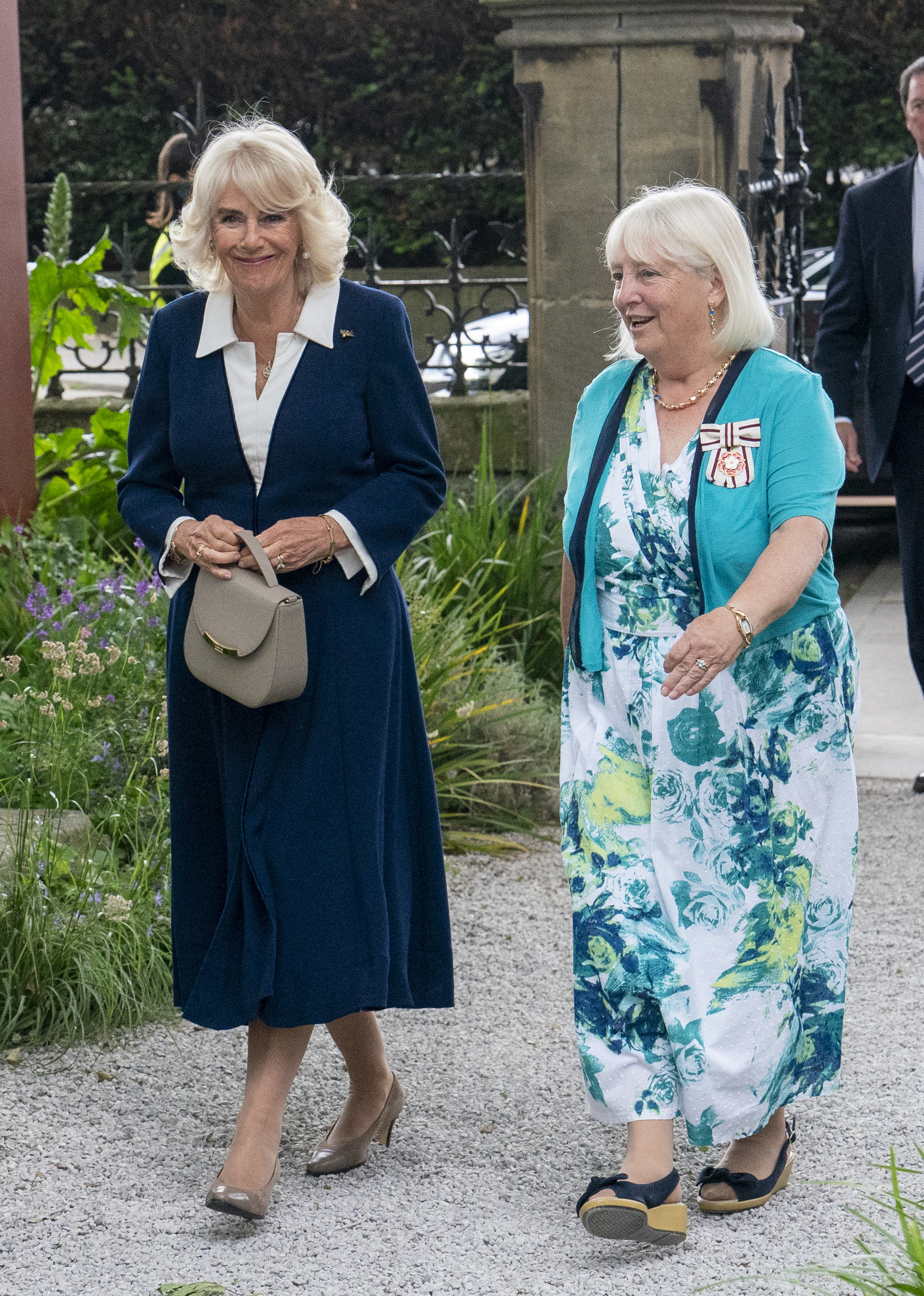 Queen Camilla with deputy Lord Lieutenant Jane Davis at The Garden Museum in London, England on June 12, 2024. | Source: Getty Images