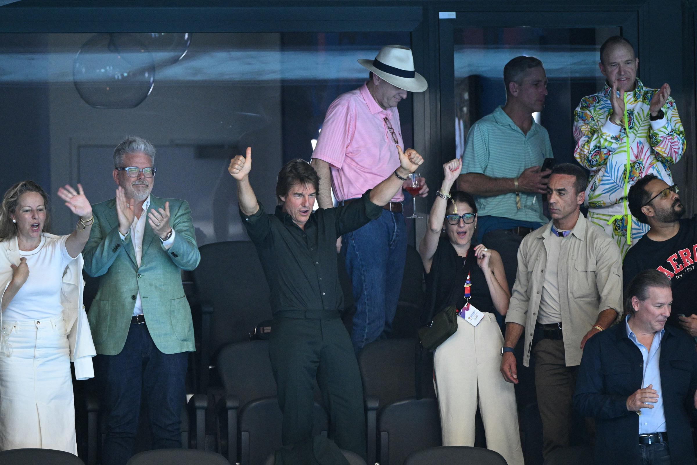 Tom Cruise on day one of the Olympic Games in Paris on July 27, 2024 | Source: Getty Images