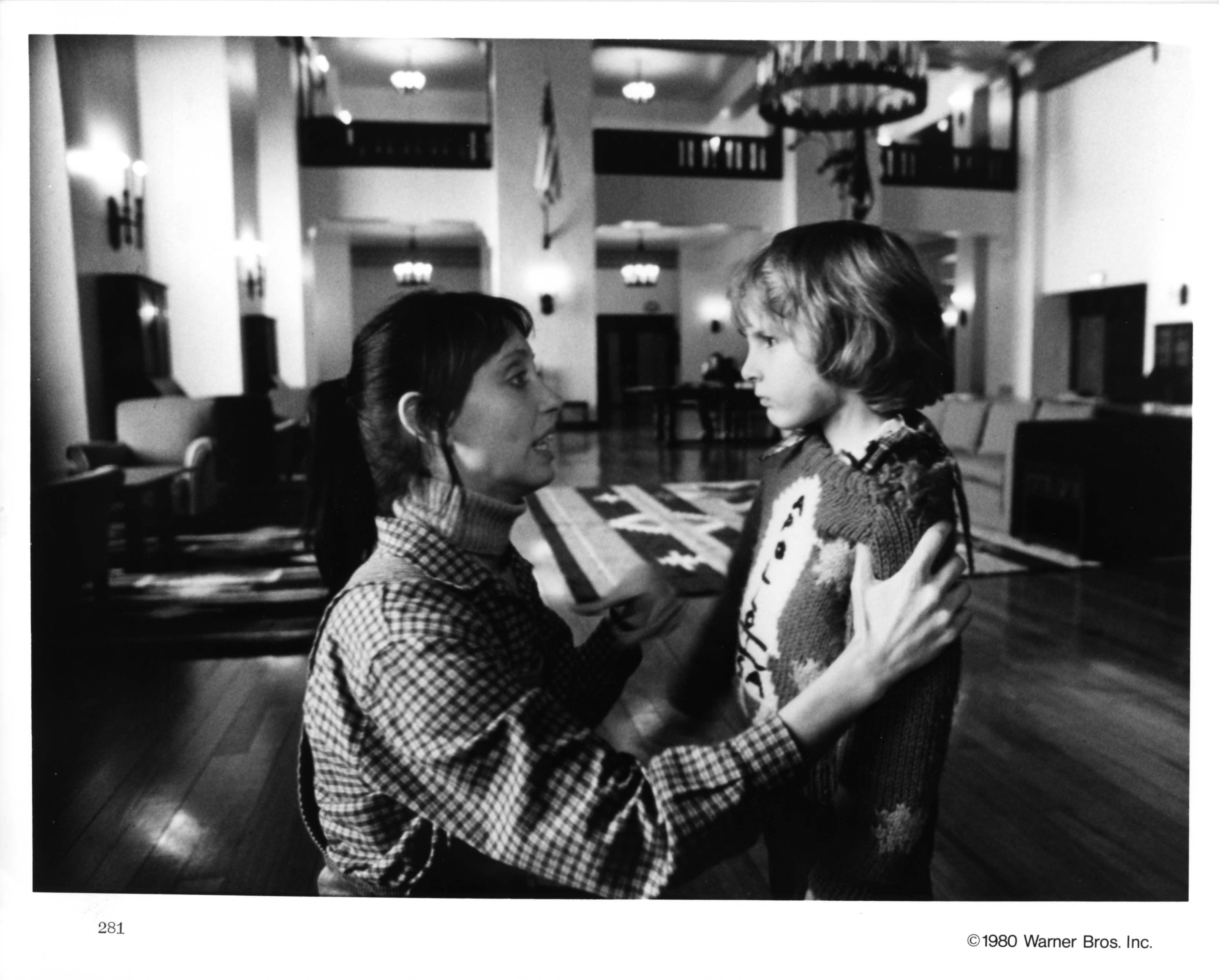 Shelley Duvall and Danny Lloyd on the set of "The Shining," 1980 | Source: Getty Images