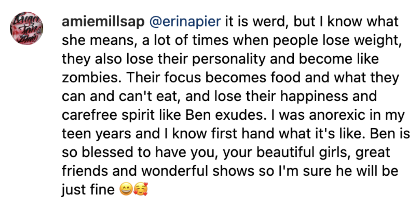 Screenshots of comments on Erin Napier's Instagram post. | Source: Instagram/ErinNapier