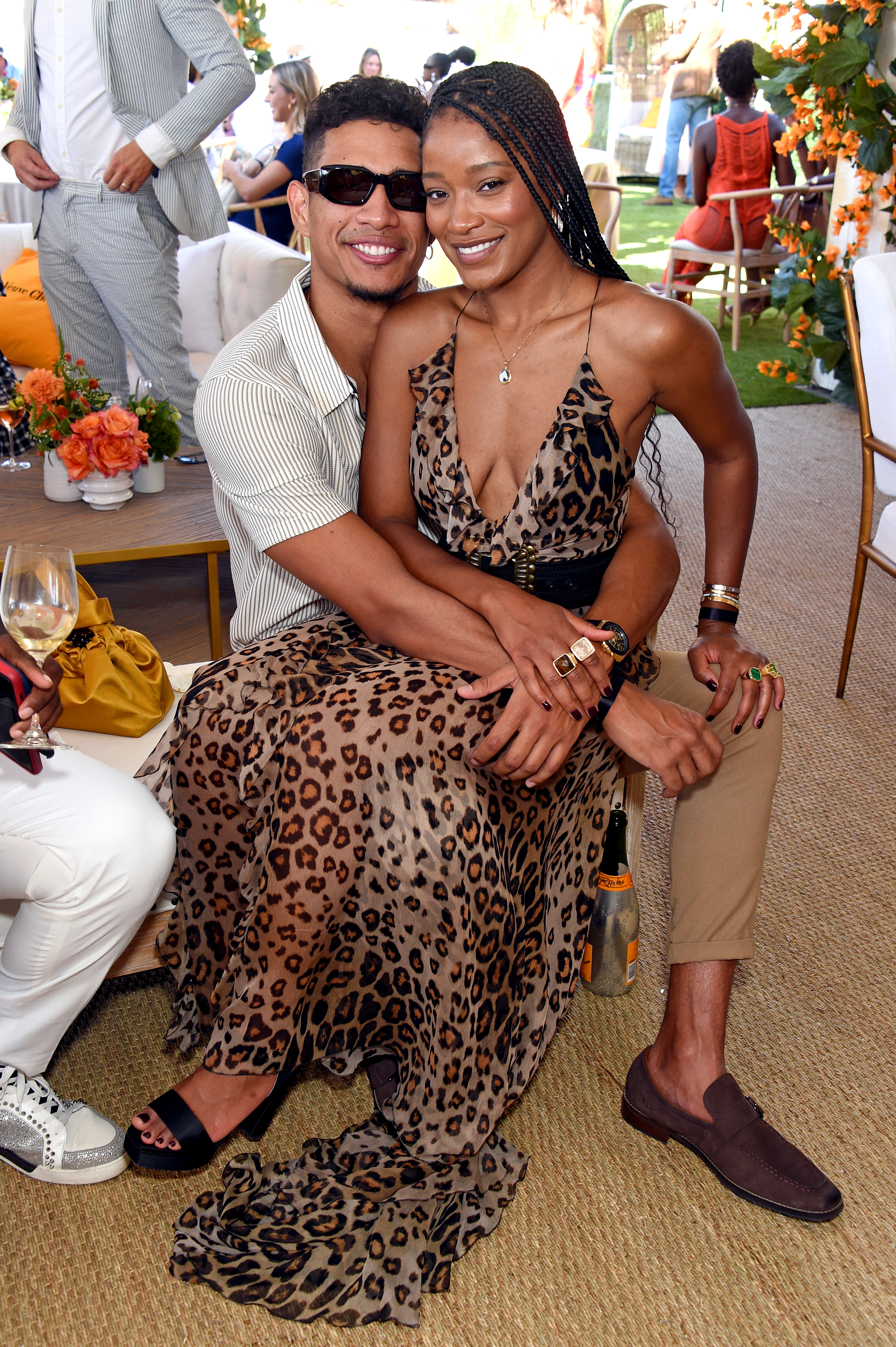 Darius Daulton Jackson and Keke Palmer attend the Veuve Clicquot Polo Classic Los Angeles at Will Rogers State Historic Park, on October 2, 2021, in Pacific Palisades, California. | Source: Getty Images