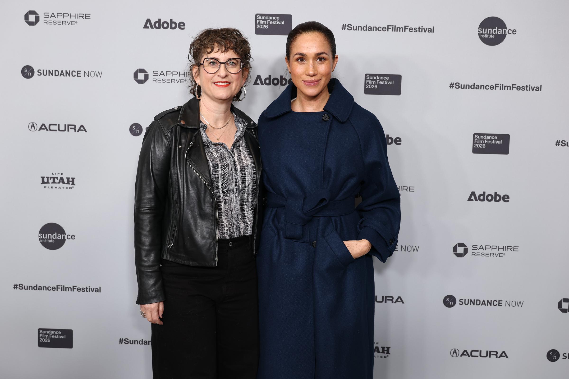 Alyssa Nahmias and Meghan, Duchess of Sussex, at the "Cookie Queens" premiere during the 2026 Sundance Film Festival on January 25 in Park City, Utah. | Source: Getty Images