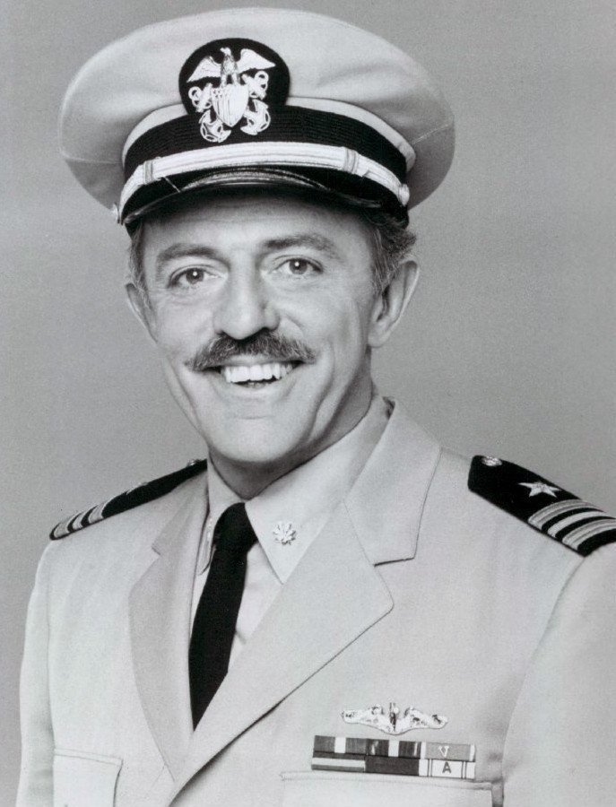 Portrait of John Astin as Commander Sherman on "Operation Petticoat" circa 1977 | Source: Wikimedia Commons