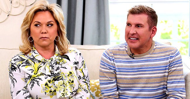 Todd Chrisley and his wife Julie at an interview | Source: Getty Images/GlobalImagesUkraine