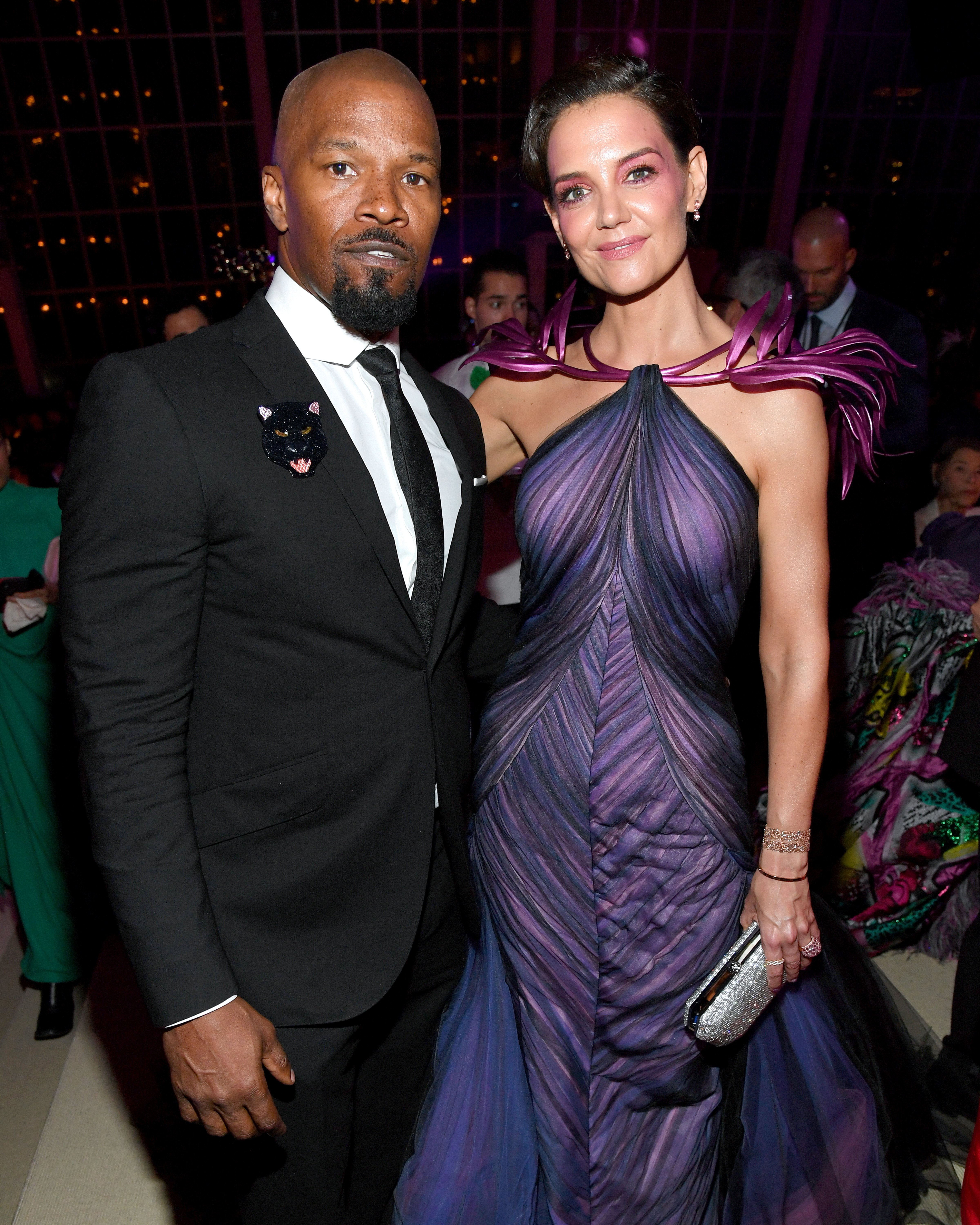Jamie Foxx and Katie Holmes attending The 2019 Met Gala Celebrating Camp: Notes on Fashion at Metropolitan Museum of Art on May 6, 2019 in New York City. | Source: Getty Images