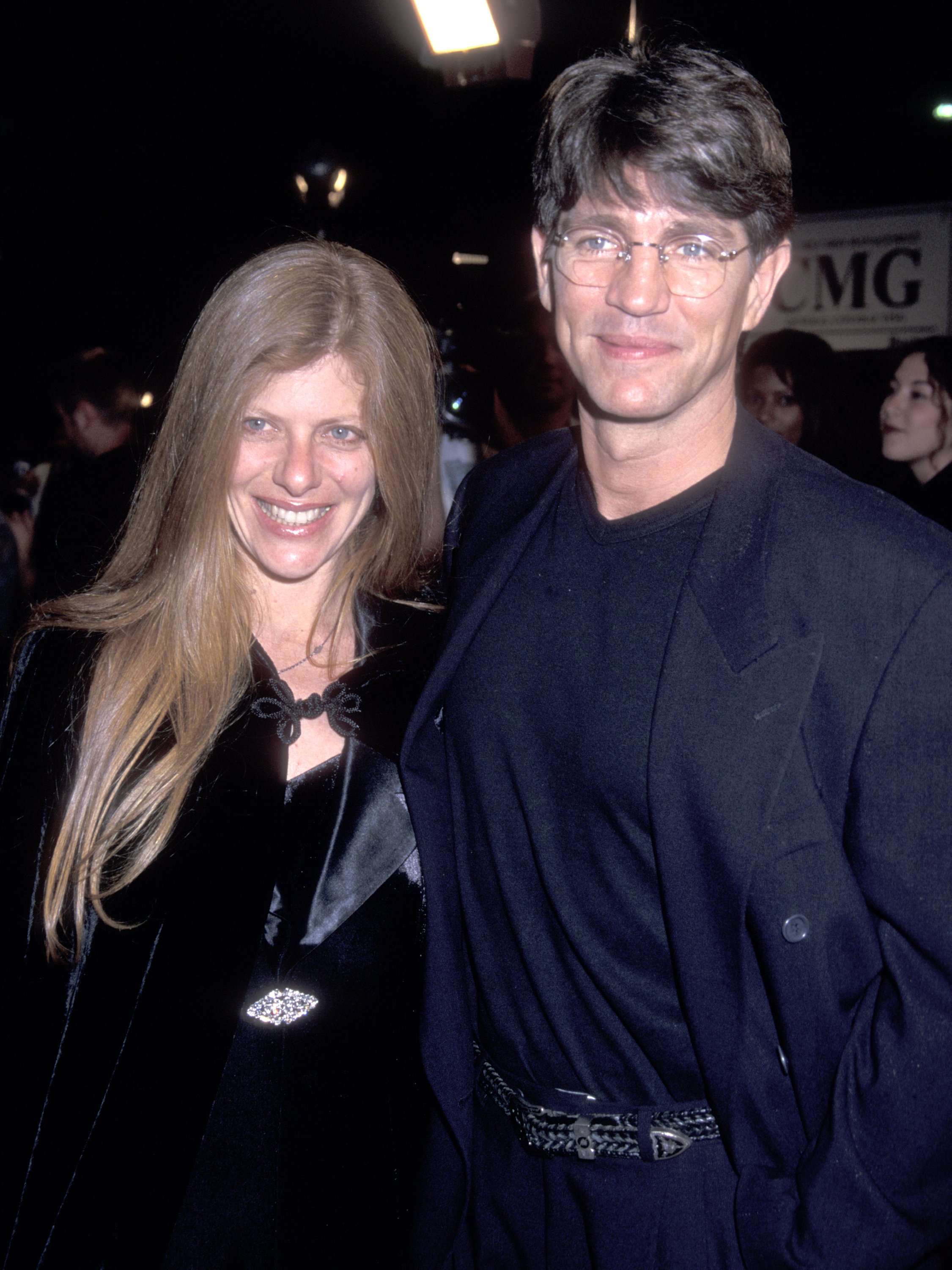Actor Eric Roberts and wife Eliza Roberts at the 'Analyze This' Westwood Premiere on March 1, 1999 at Mann Village Theatre in Westwood, California. | Source: Getty Images