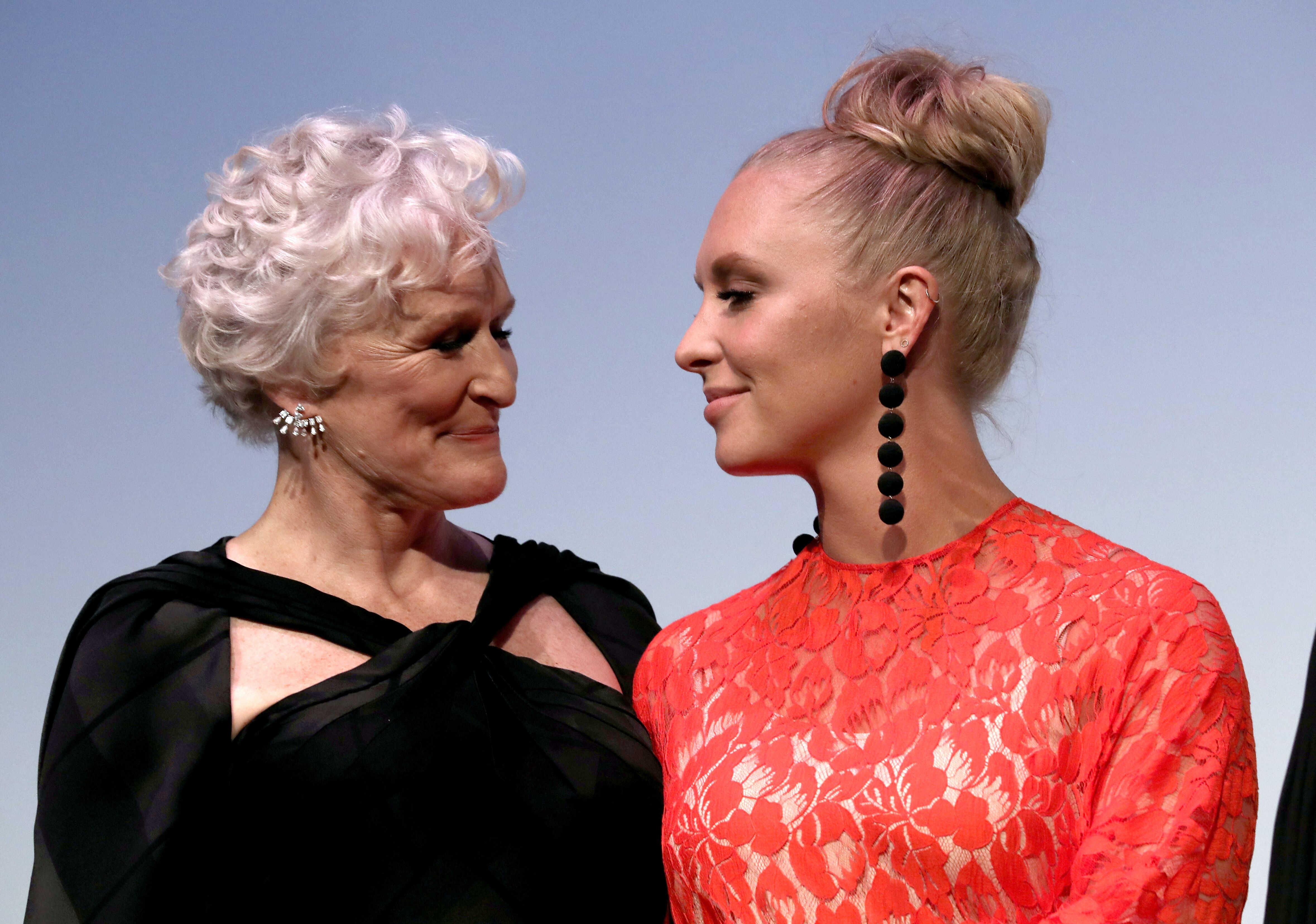 Annie Starke and Glenn Close attend the 'The Wife' premiere during the 2017 Toronto International Film Festival. | Source: Getty Images