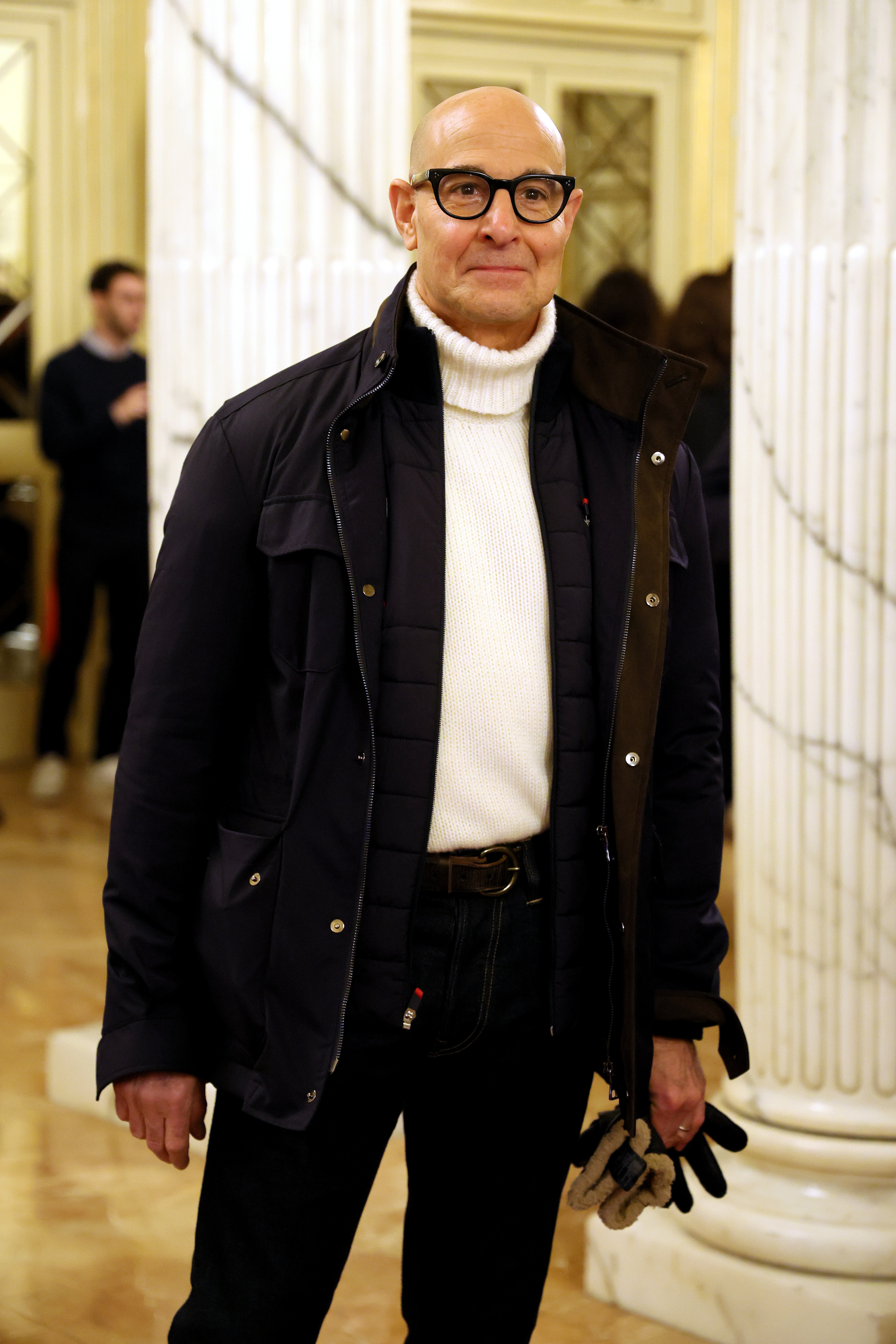Stanley Tucci arrives on the red carpet for the Winter Olympics opening ceremony at Teatro Alla Scala on February 6, 2026, in Milan, Italy | Source: Getty Images