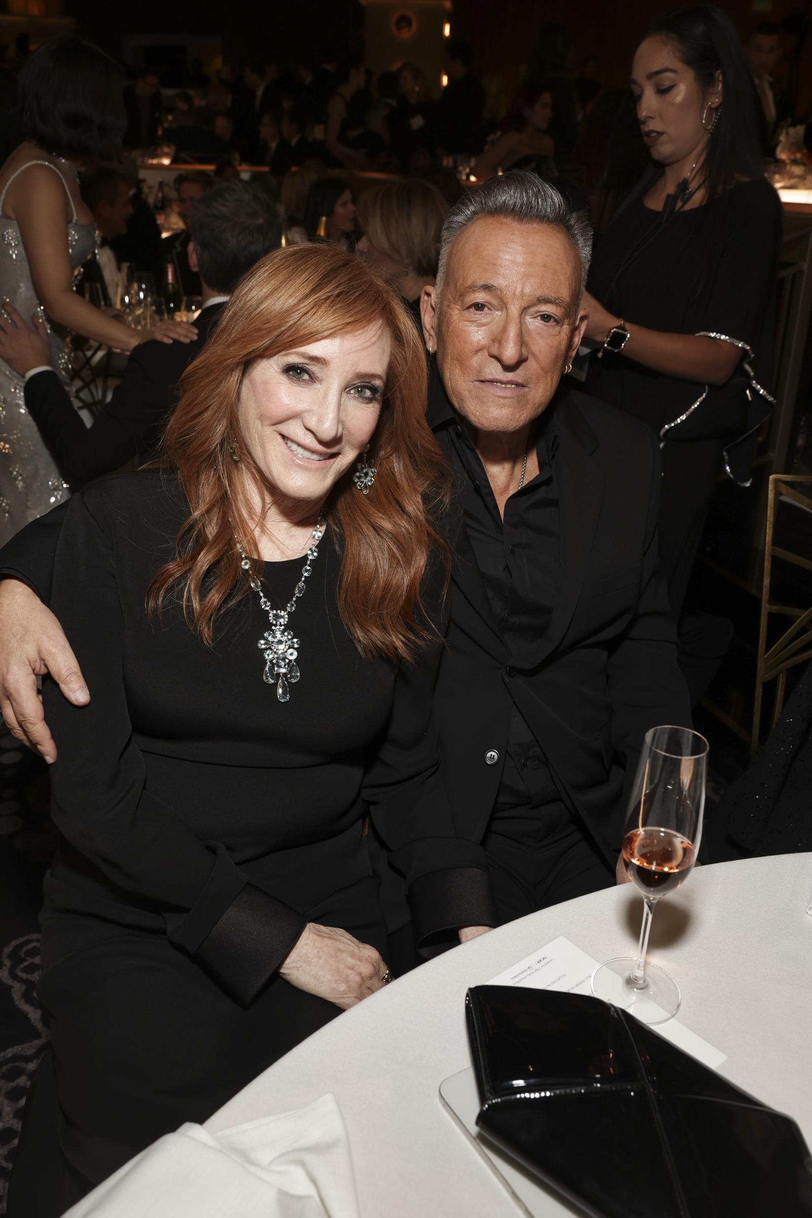 Patti Scialfa and Bruce Springsteen at the 81st Annual Golden Globe Awards on January 7, 2024 | Source: Getty Images