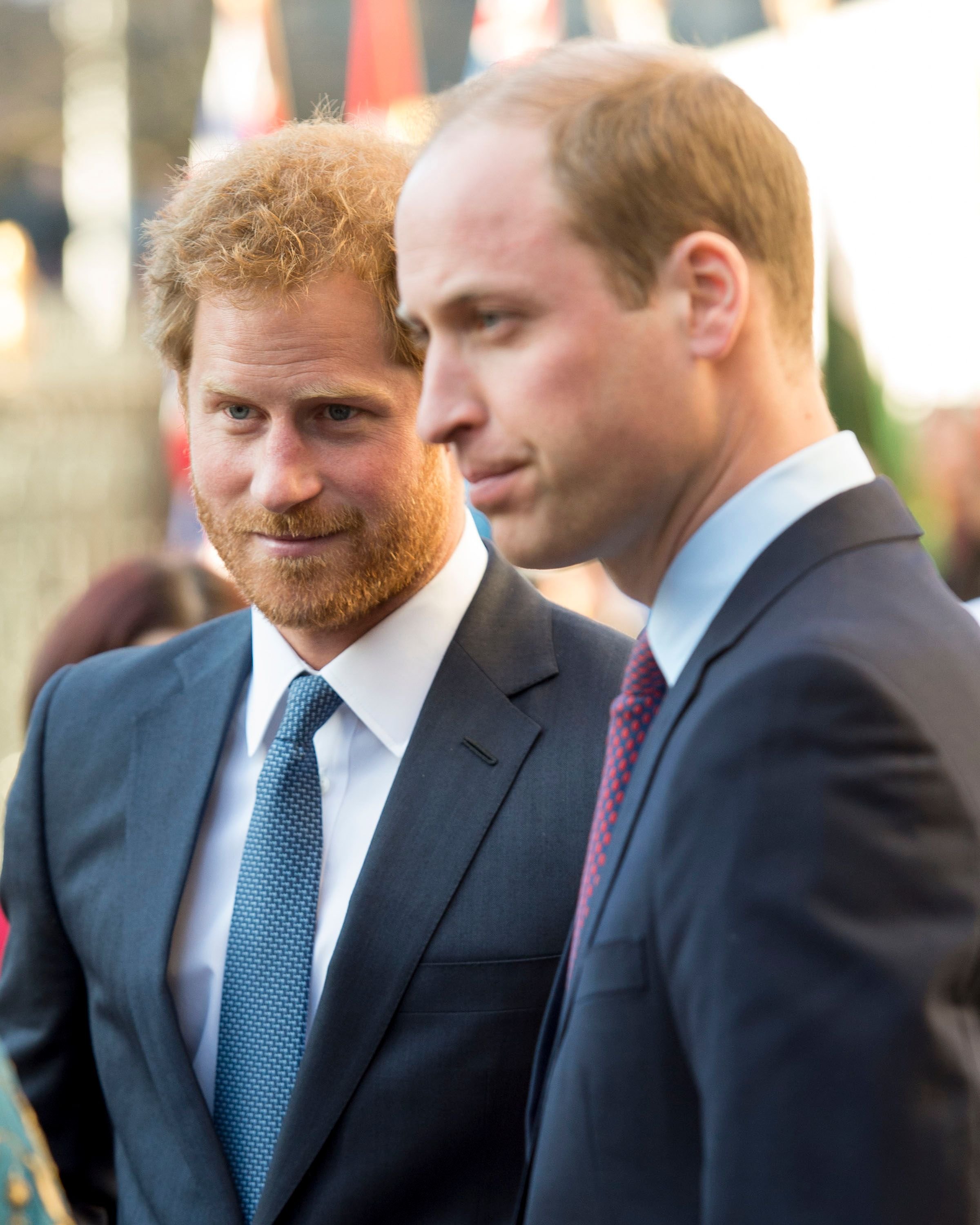 Prince Harry and Prince William at the Commonwealth Observance Day Service on March 14, 2016, in London, United Kingdom | Photo: Mark Cuthbert/UK Press/Getty Images