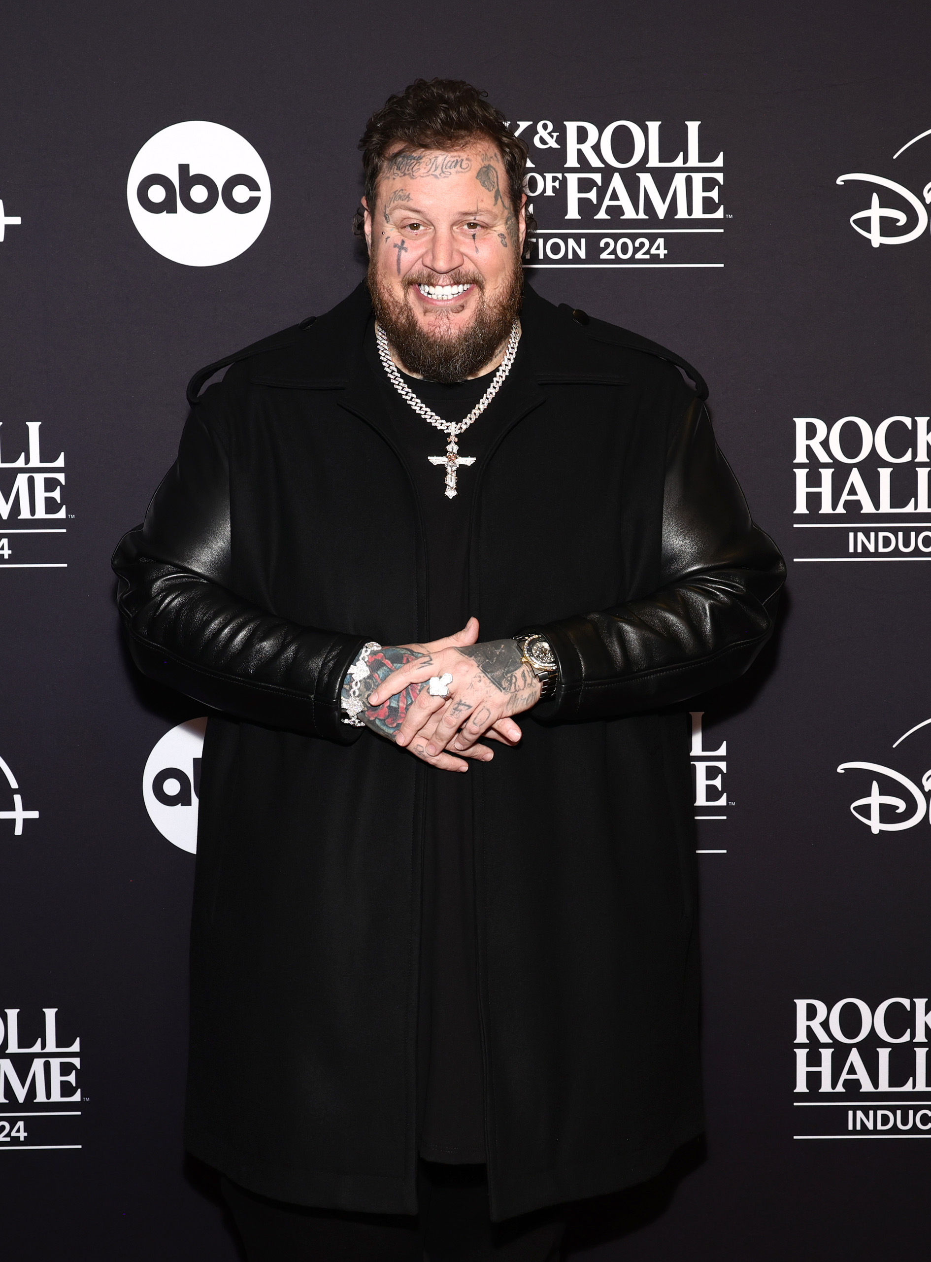Jason "Jelly Roll" DeFord attends the Rock & Roll Hall Of Fame Induction Ceremony in Cleveland, Ohio on October 19, 2024 | Source: Getty Images