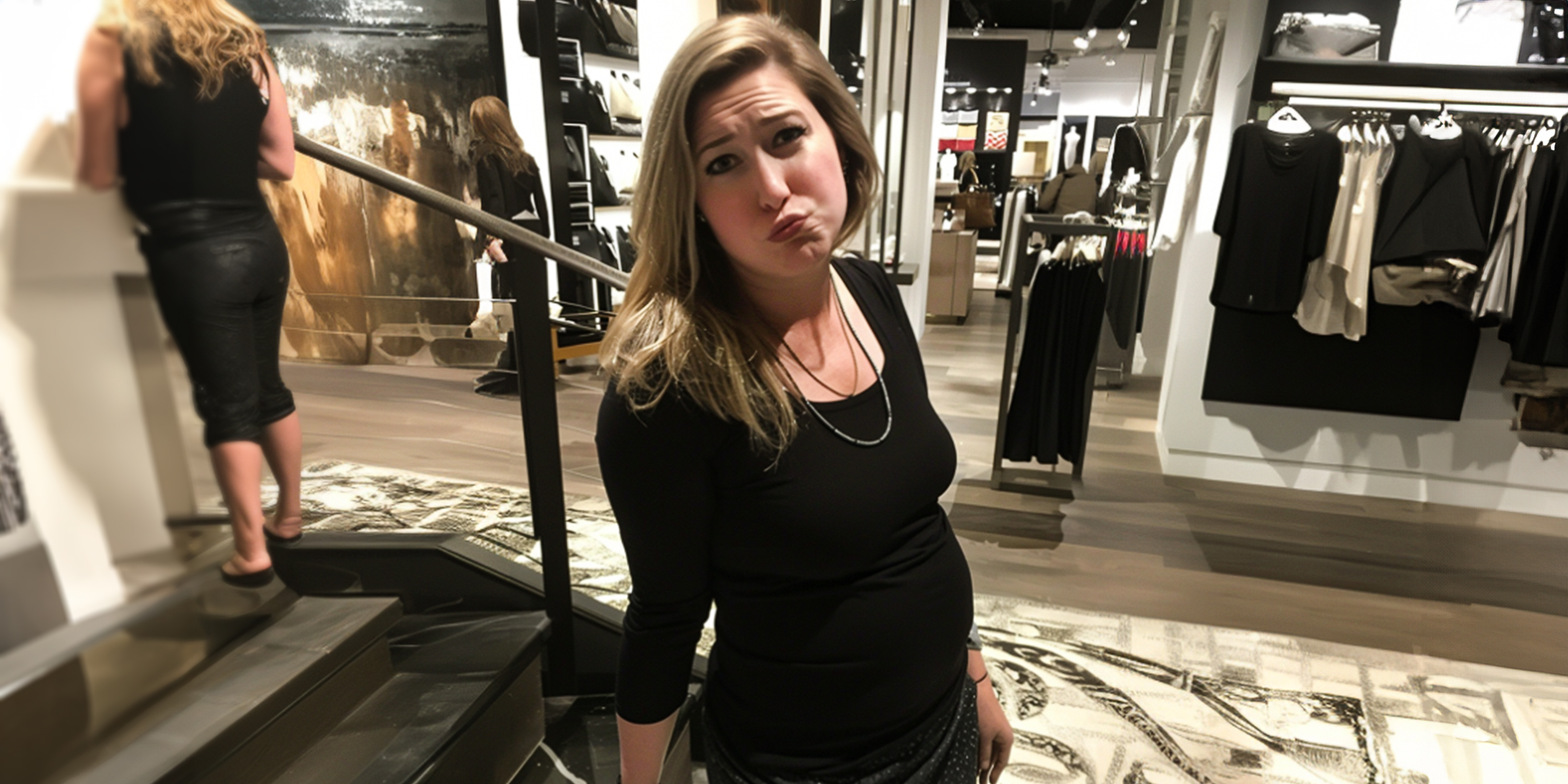 A woman in a clothing store expressing pity | Source: Amomama
