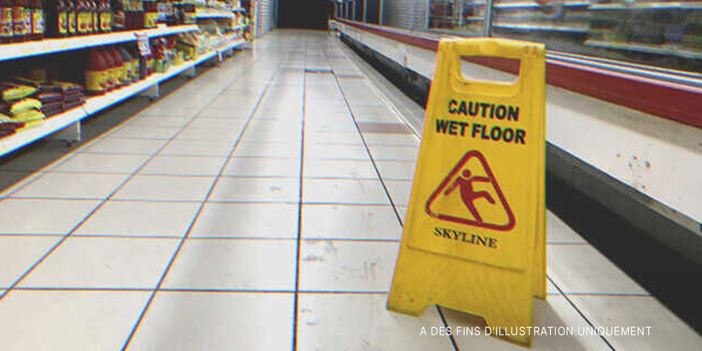 Un panneau d'avertissement dans une épicerie | Source : Shutterstock   